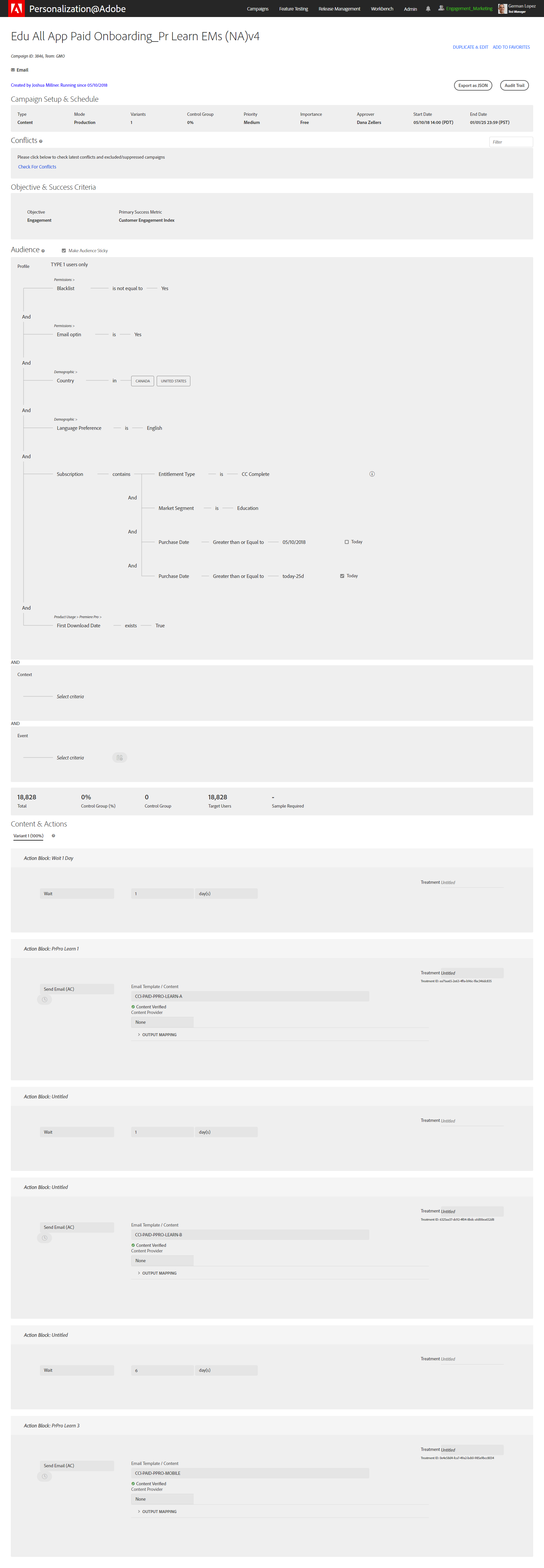Adobe Experience Cloud Trigger Logic