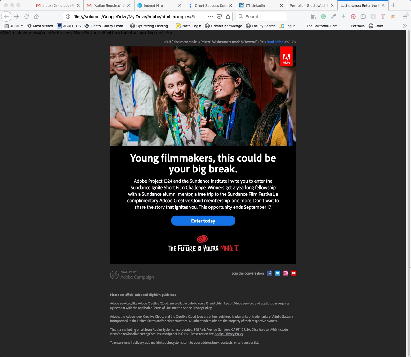 Sundance Film Festival Challenge